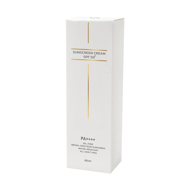 کرم ضدآفتاب +SPF50 بی رنگ مناسب انواع پوست ۸۰ میلی لیترپنبه ریز